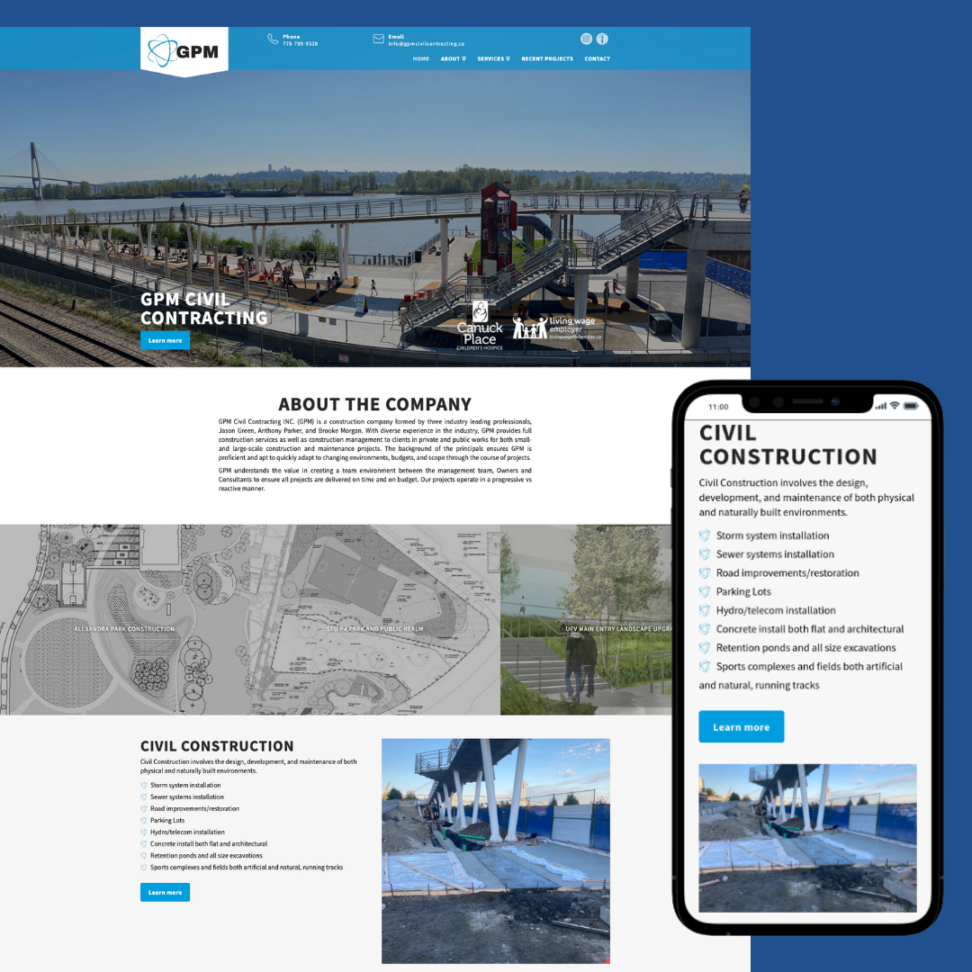 website GPM Civil Contracting Post