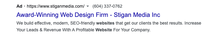 google ads stigan