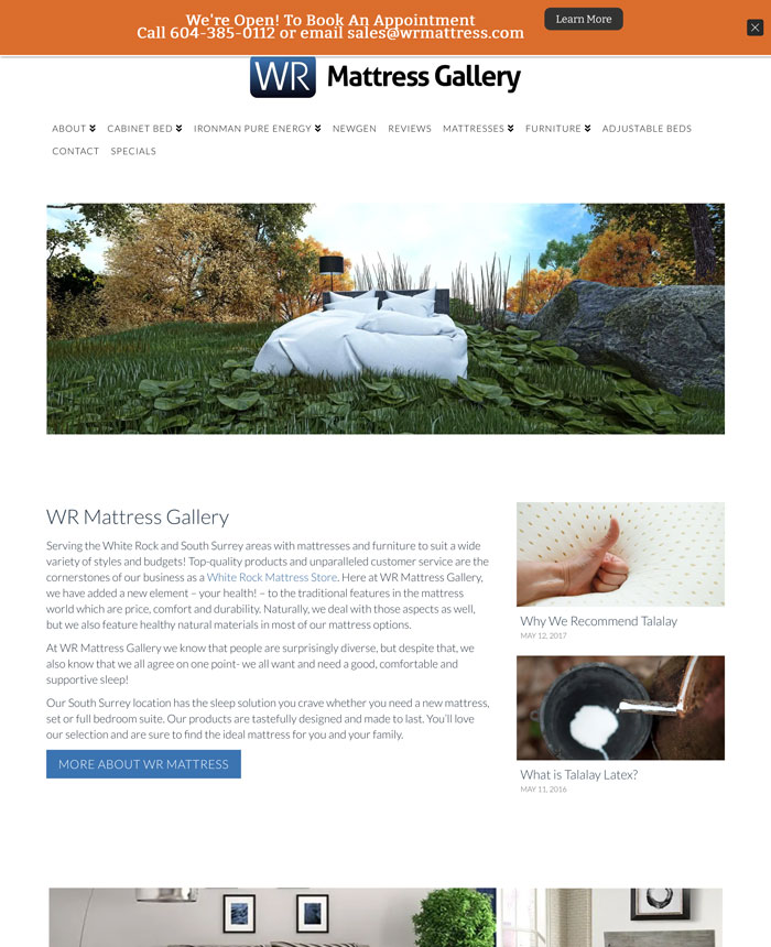 Mattress Bedroom tablet