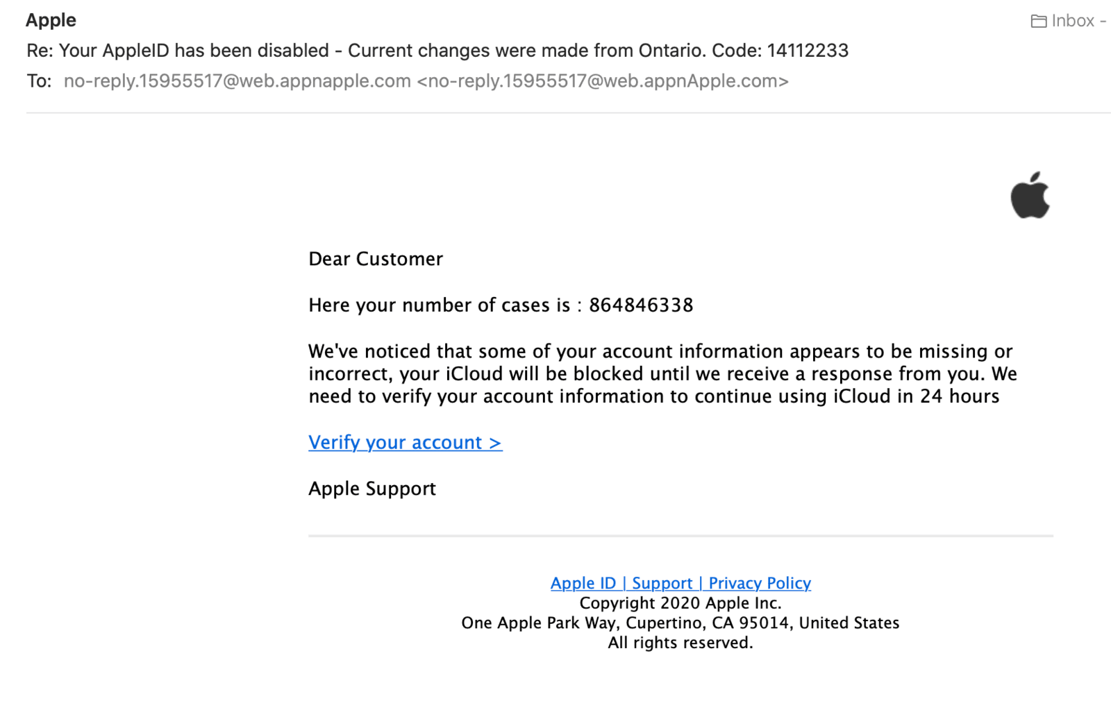 appleID phishing