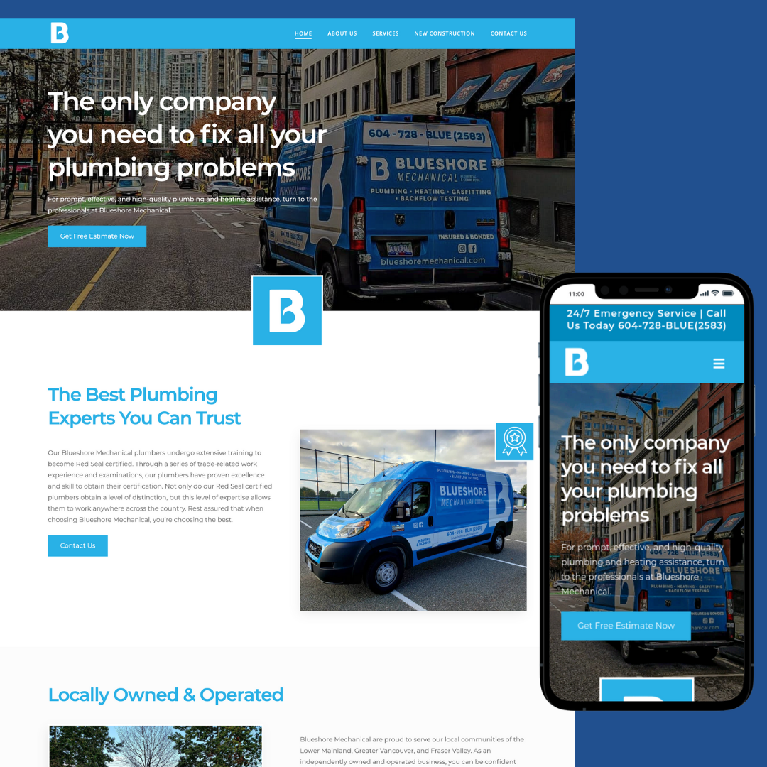 Plumber website design