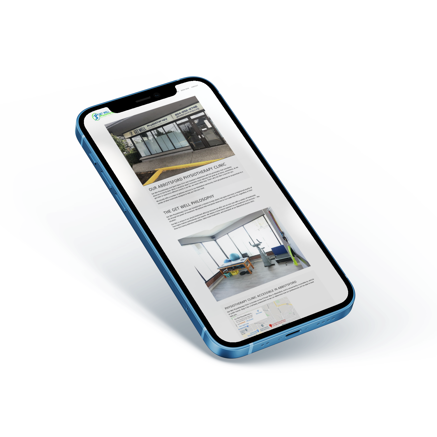 Mockup iPhone Website Design for Real Estate Agency