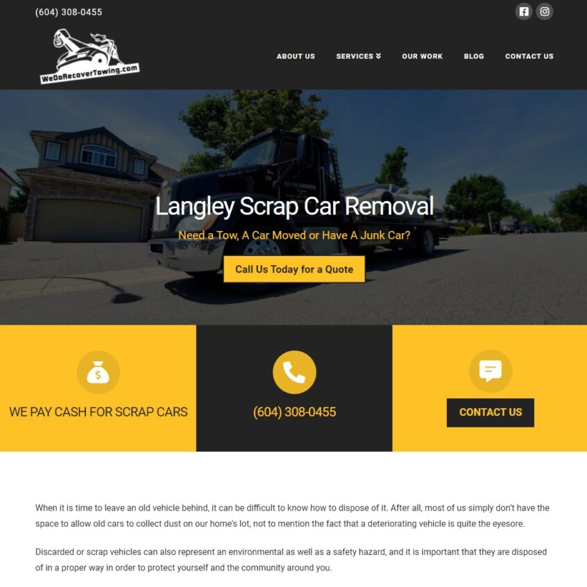 website we do recover towing