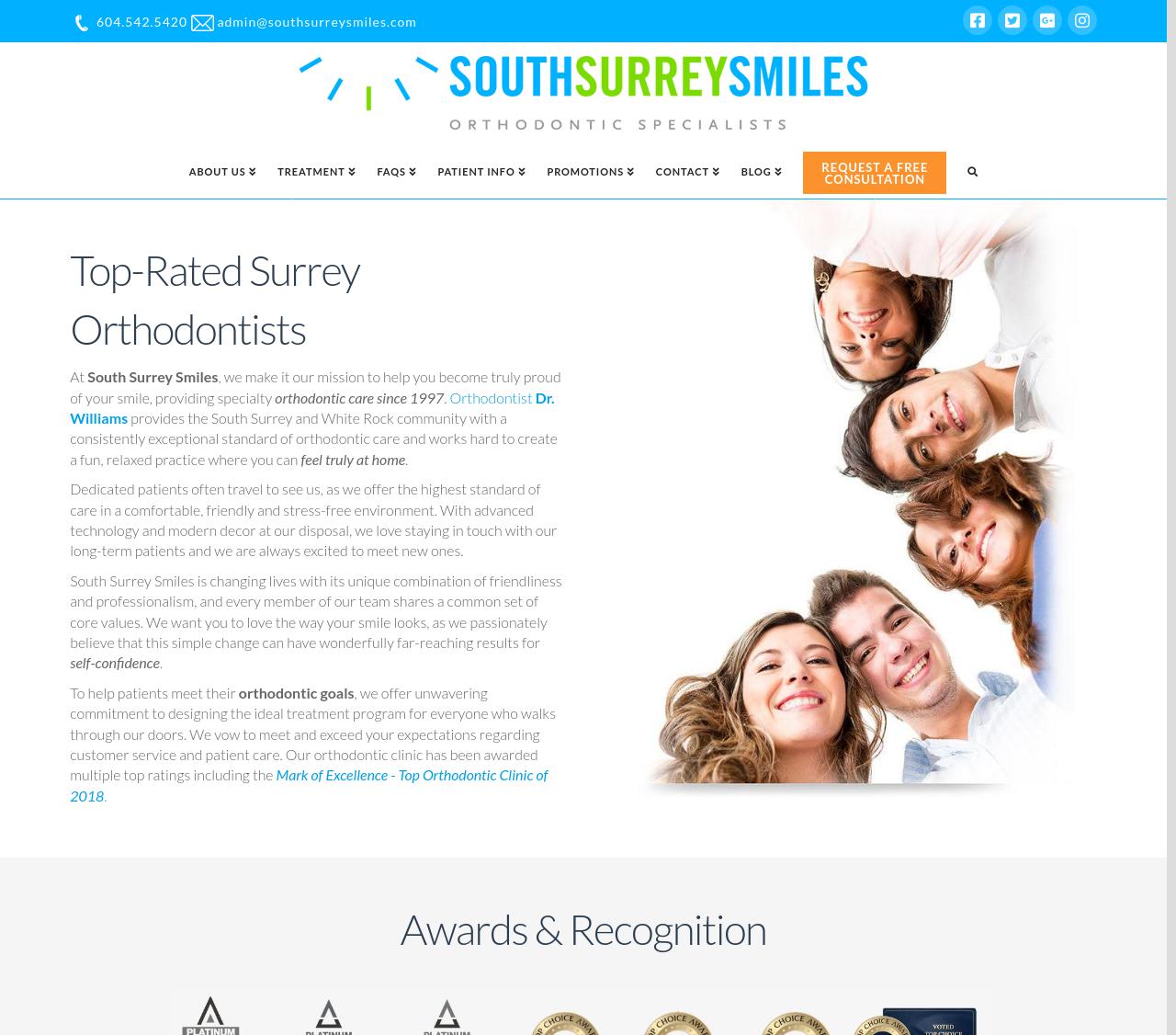 Dental Website for Surrey, BC