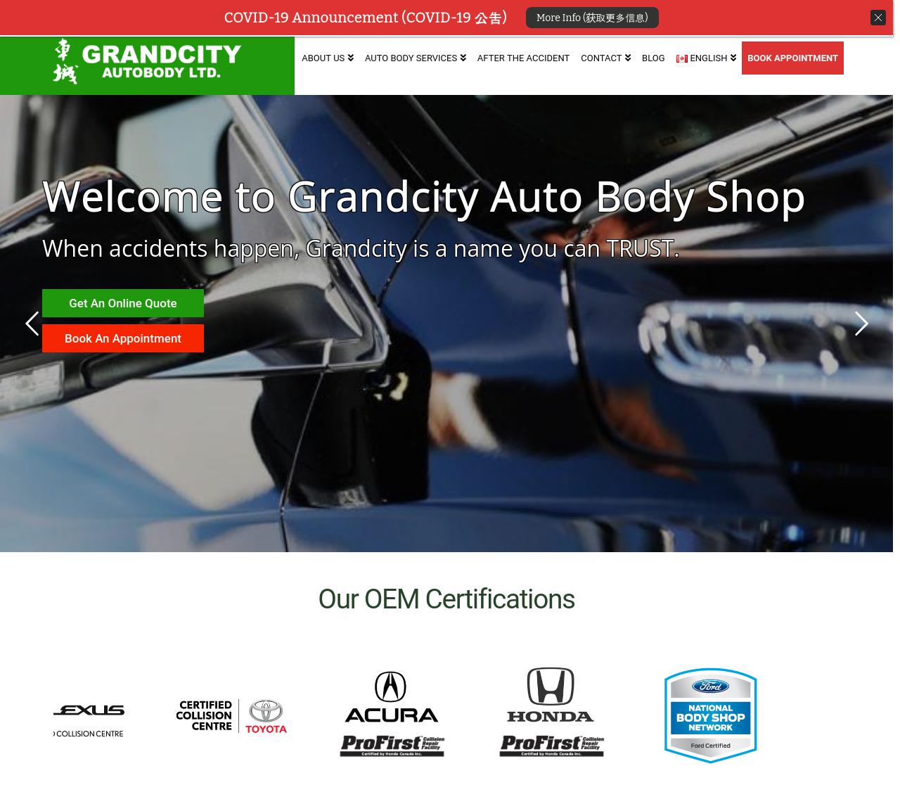 Autobody Shop Website Design in Richmond
