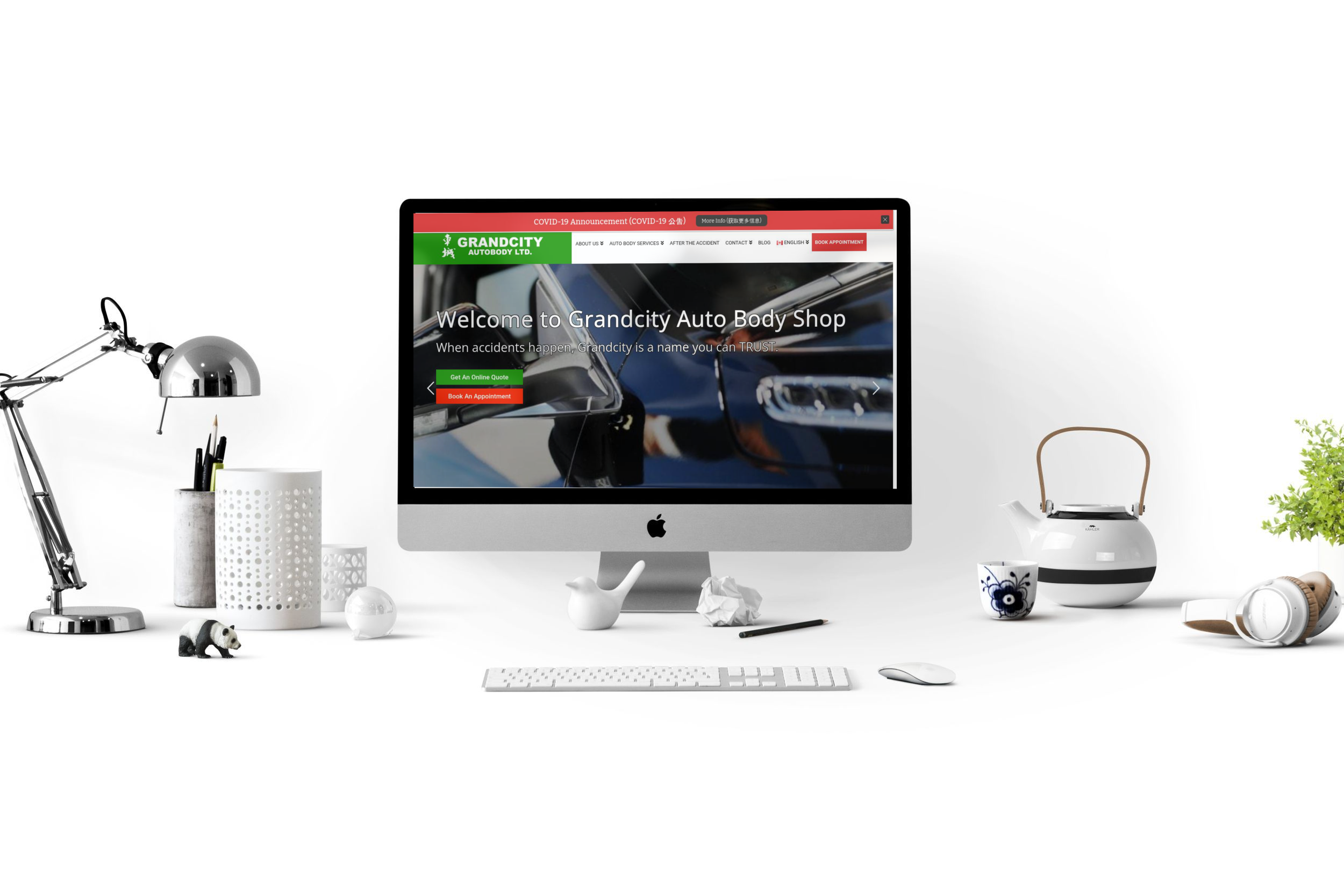 Website Design for Auto Body Shop Grandcity