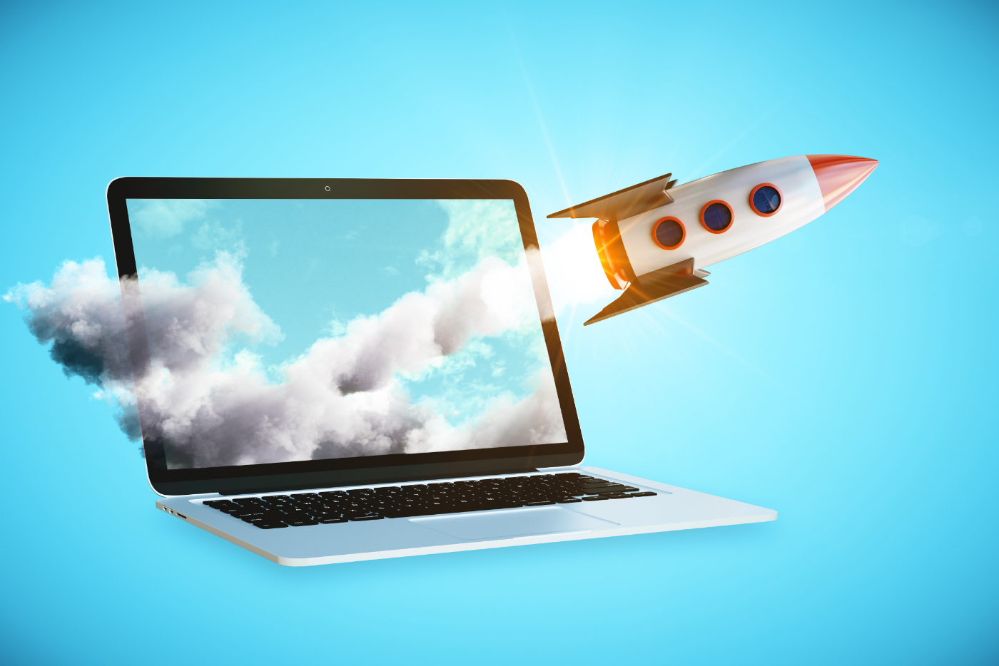 rocket-flying-through-screen-meaning-website-launch