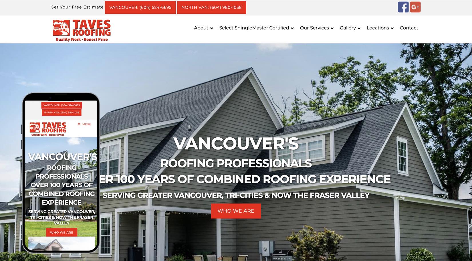 taves-coquitlam-roofing-website-design-project