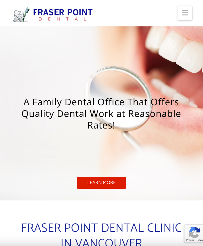 Web design for Dental Clinic in Vancouver